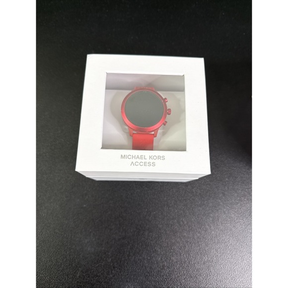 Michael Kors Access MKGO 43mm Case Red Burgund Tone with Silicone Strap(MKT5073) - Picture 9 of 12